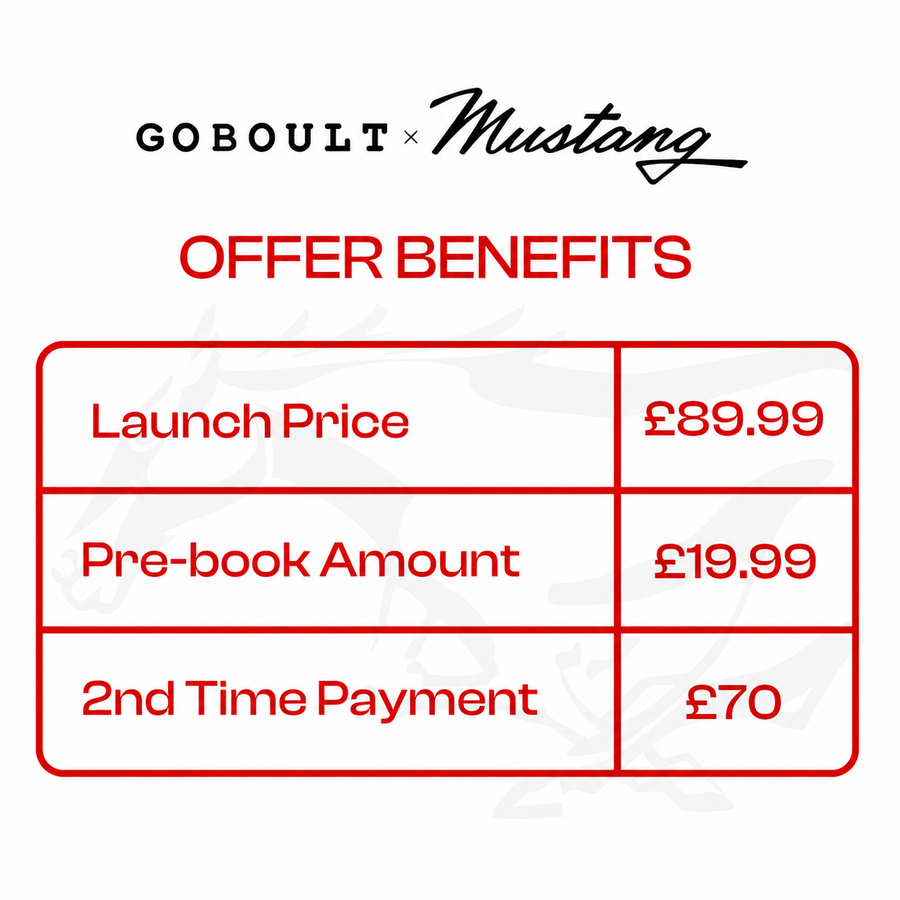 GoBoult Priority Access | Mustang Racer Black Blaze