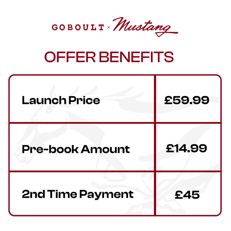 GoBoult Priority Access | Mustang Sprint Blaze Red