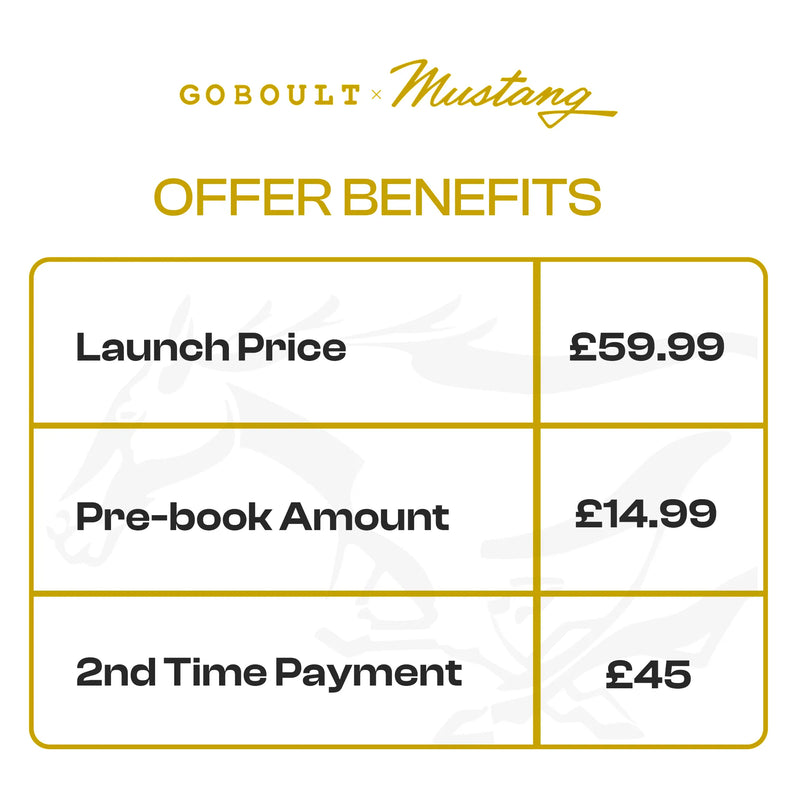GoBoult Priority Access | Mustang Sprint Turbo Yellow